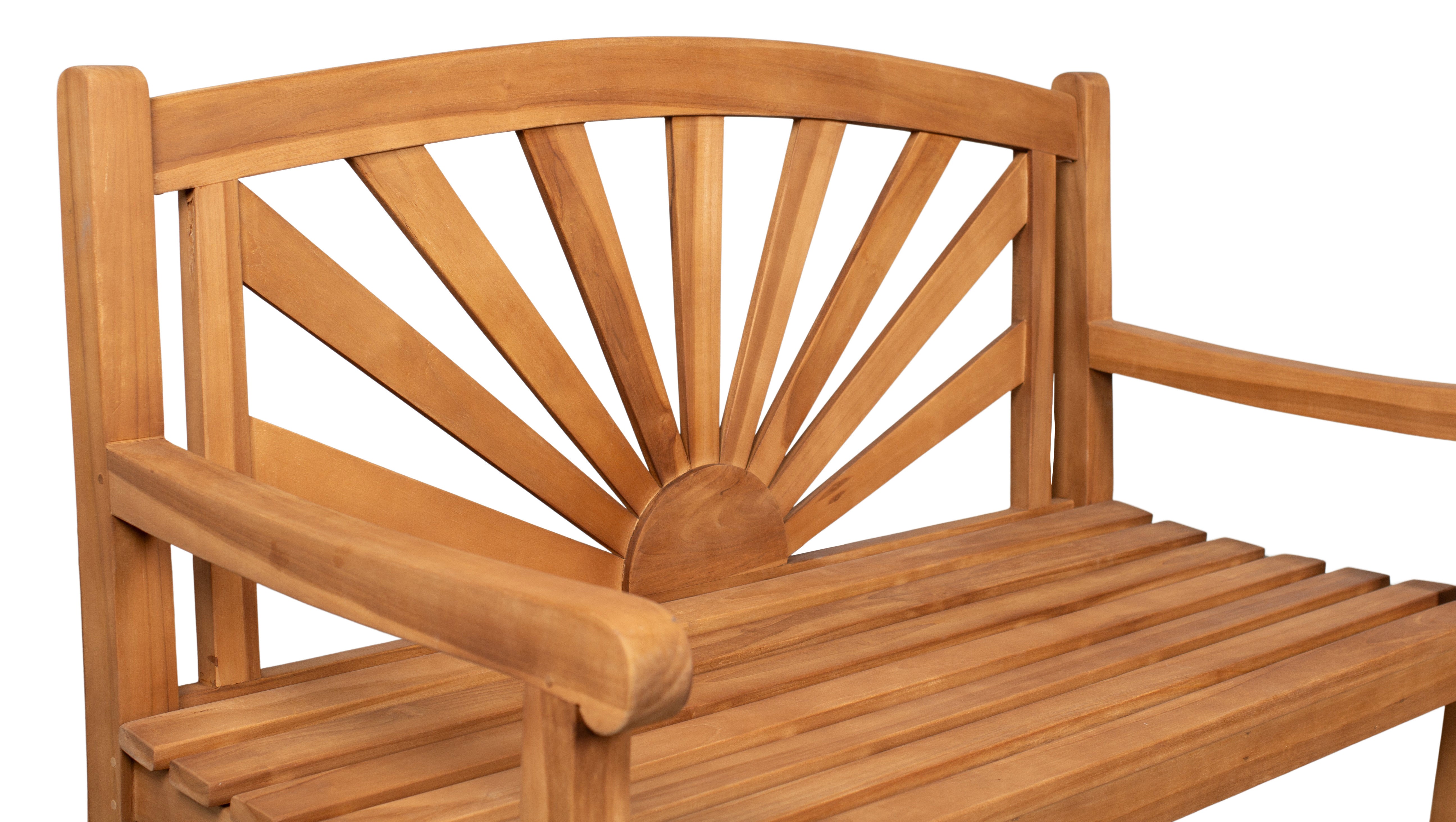 Teak-Gartenbank Sonne