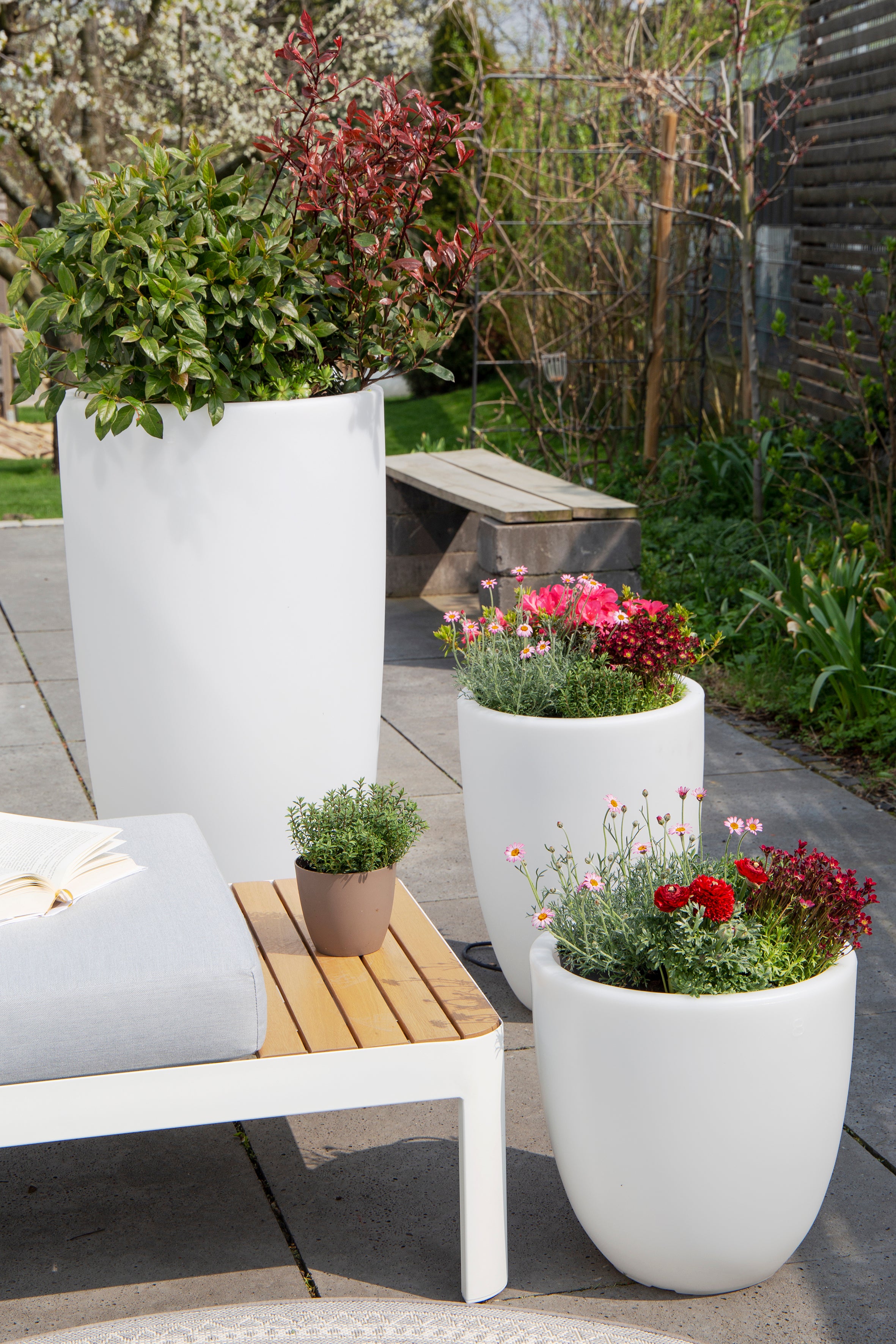 Beleuchteter Blumentopf XL