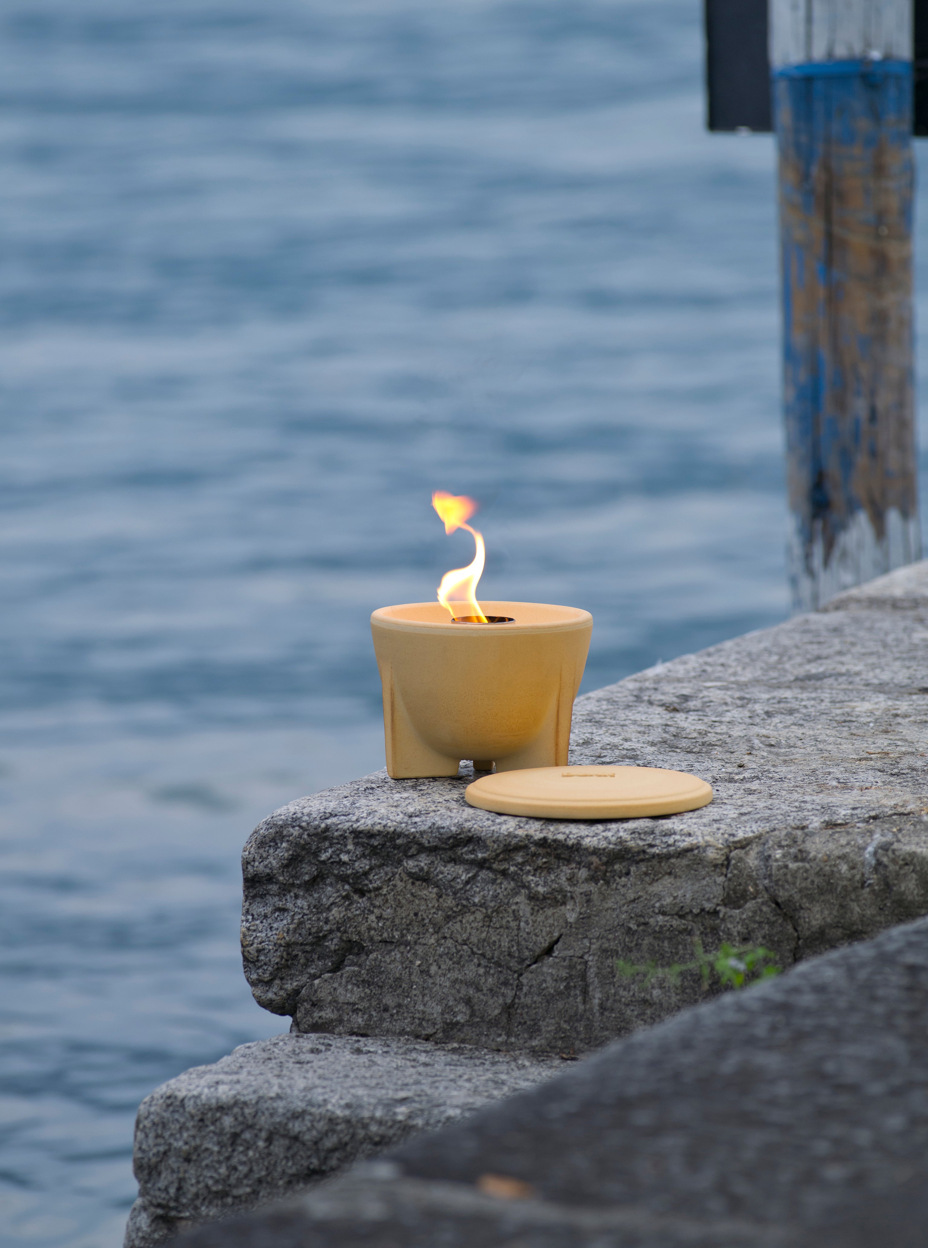 Schmelzfeuer mit Deckel, CeraNatur (Outdoor)