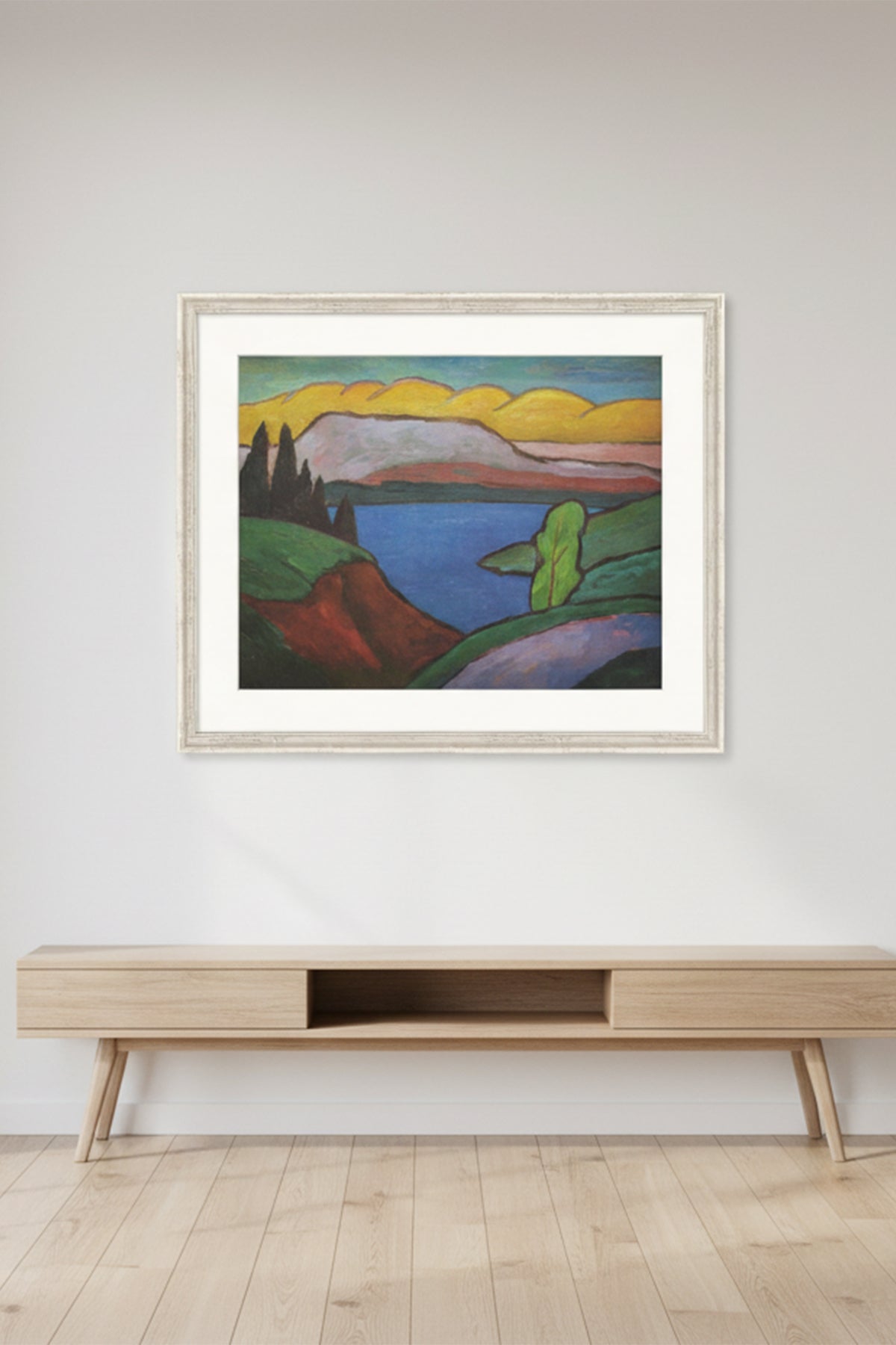 Gabriele Münter: Bild "Der blaue See", gerahmt