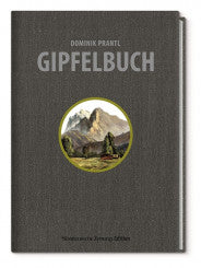 Buchcover mit dem Titel Gipfelbuch und einer kleinen kreisförmigen Abbildung einer Berglandschaft.