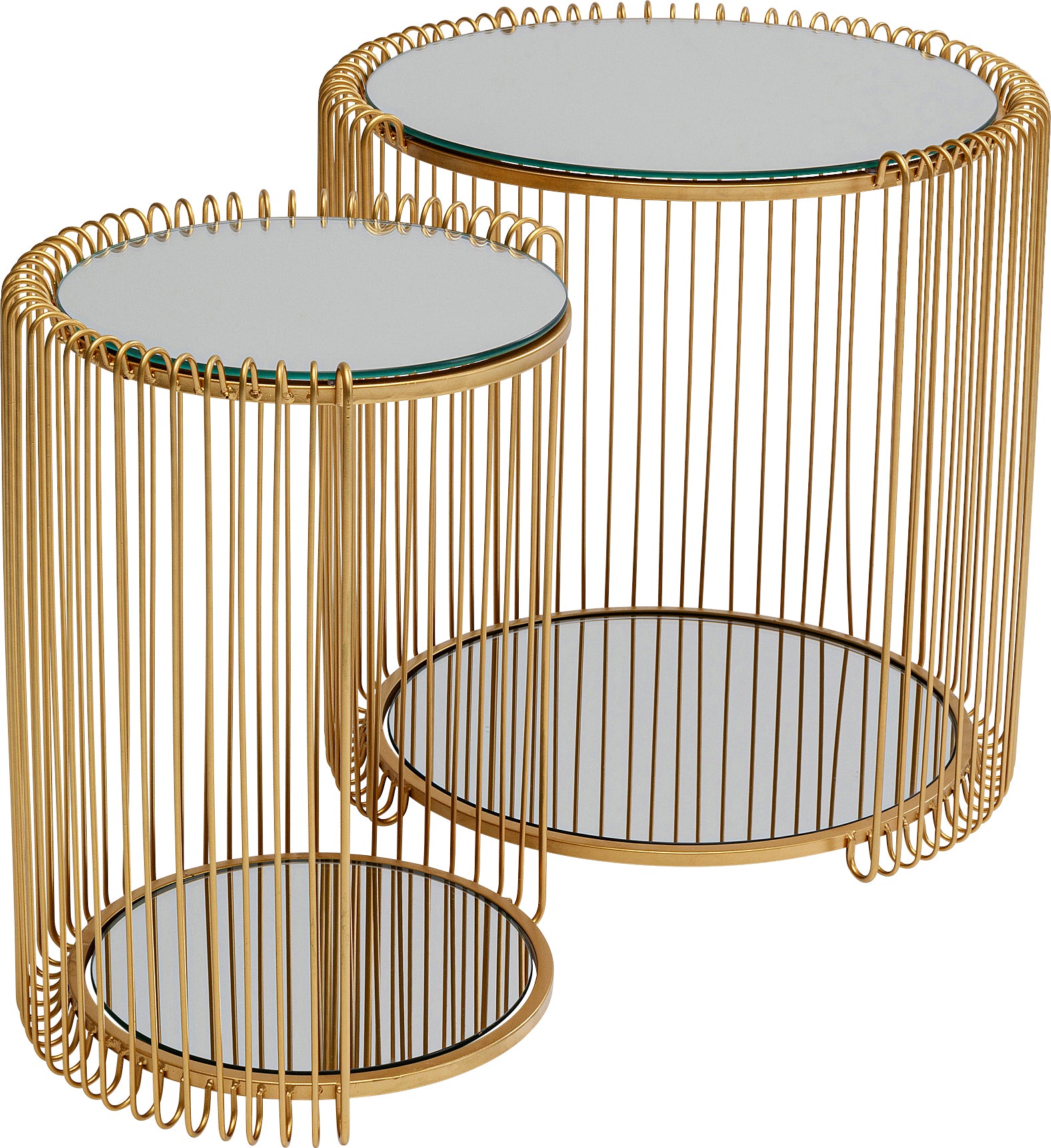 Beistelltisch Wire Double Brass (2/Set)