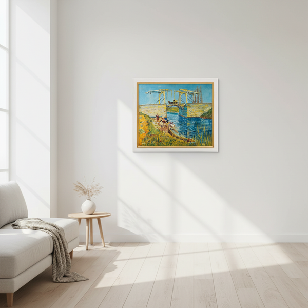 Vincent van Gogh: Bild "Zugbrücke in Arles (Le Pont de Langlois)" (1888), gerahmt