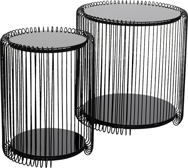 Beistelltisch Wire Double Schwarz (2/Set)