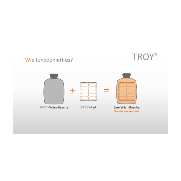 TROY Premium Wärmflasche - grau pink - Bild 3