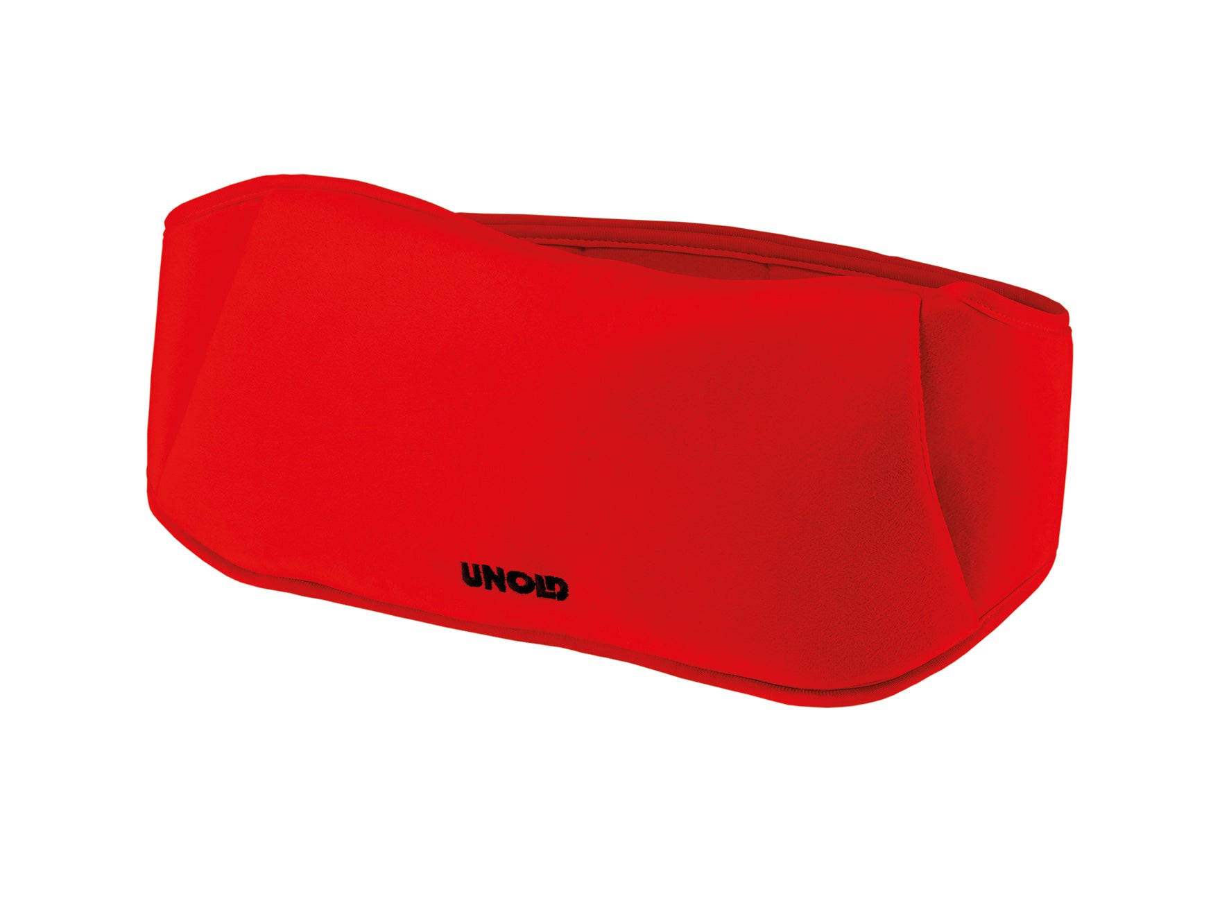Leuchtend rote, rechteckige Isoliertasche mit schwarzem UNOLD-Logo auf der Vorderseite, fotografiert auf weißem Hintergrund.