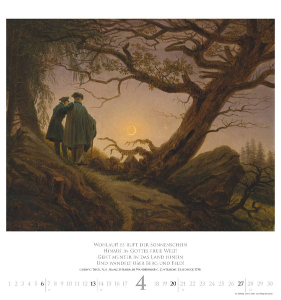 DUMONT - Caspar David Friedrich 2025 Wandkalender, 45x48cm, Kunstkalender mit ausgewählten Werken vom Landschaftsmaler, mit Zitaten aus der deutschen Romantik, einmalige Bildkompositionen - Bild 5