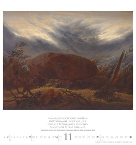 DUMONT - Caspar David Friedrich 2025 Wandkalender, 45x48cm, Kunstkalender mit ausgewählten Werken vom Landschaftsmaler, mit Zitaten aus der deutschen Romantik, einmalige Bildkompositionen - Bild 12