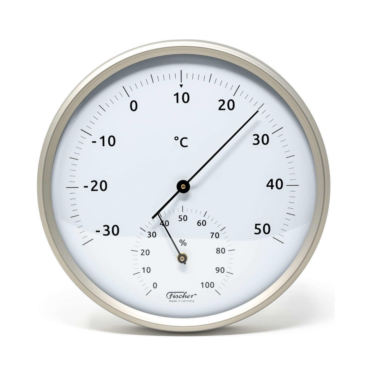 Außenthermometer mit Hygrometer - Edelstahl - Bild 1