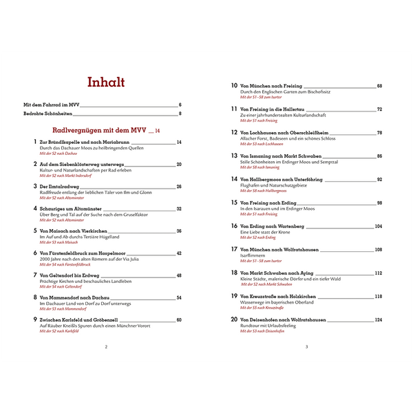 Der offizielle MVV-Freizeitführer Radeln mit dem MVV