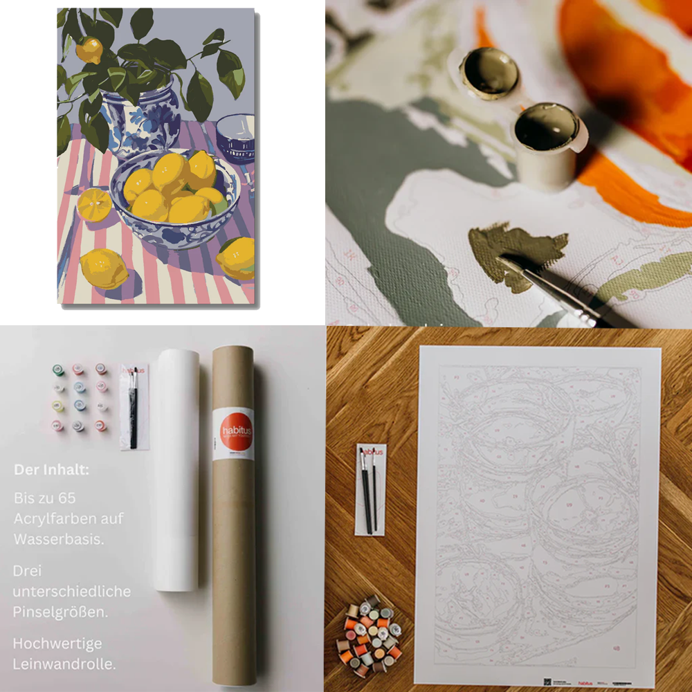 Malen nach Zahlen "Striped Citrus Delight"