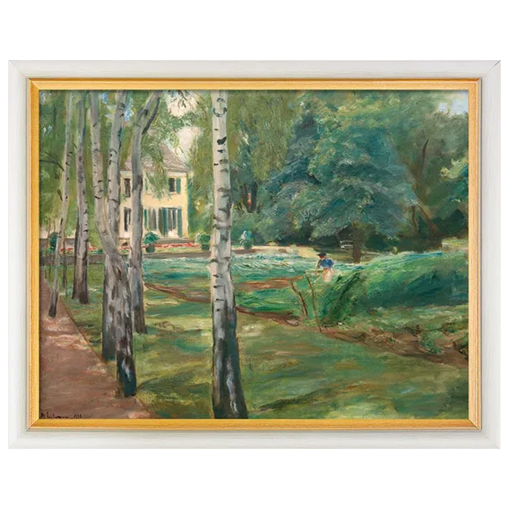 Das Werk zeigt den Garten der 1909 von Liebermann erworbenen Villa in Berlin-Wannsee.