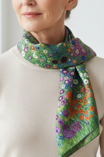 Gustav Klimt: Seidenschal "Bauerngarten"