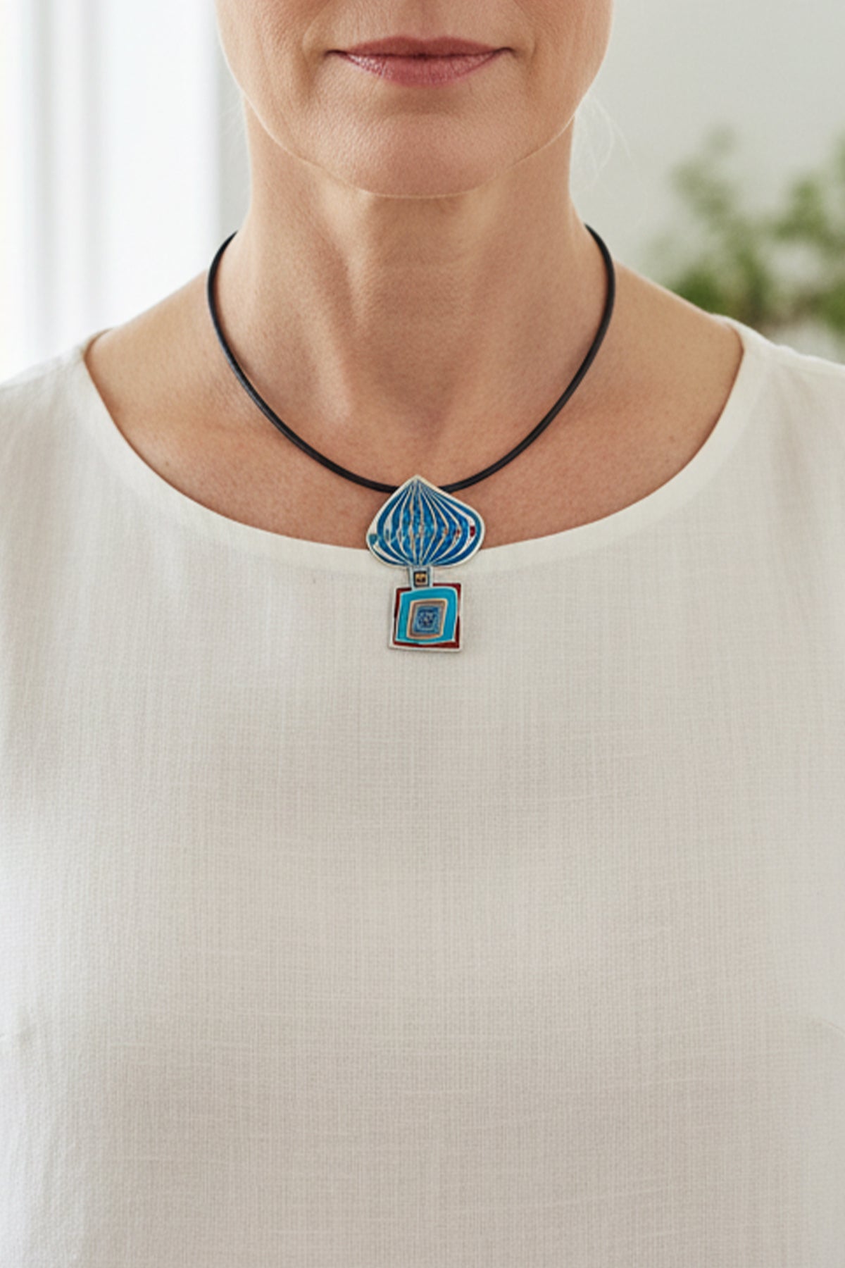 Collier "Zwiebelturm" - nach Friedensreich Hundertwasser