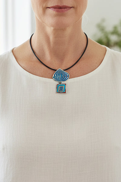 Collier "Zwiebelturm" - nach Friedensreich Hundertwasser