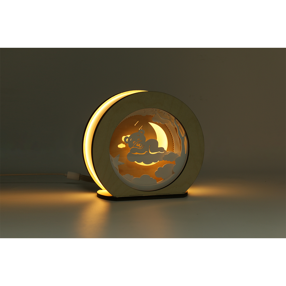 3D-Holznachtlicht Bär