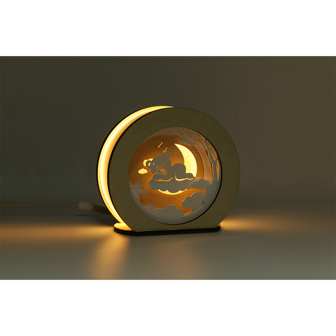 3D-Holznachtlicht Bär