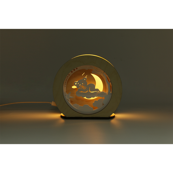 3D-Holznachtlicht Bär