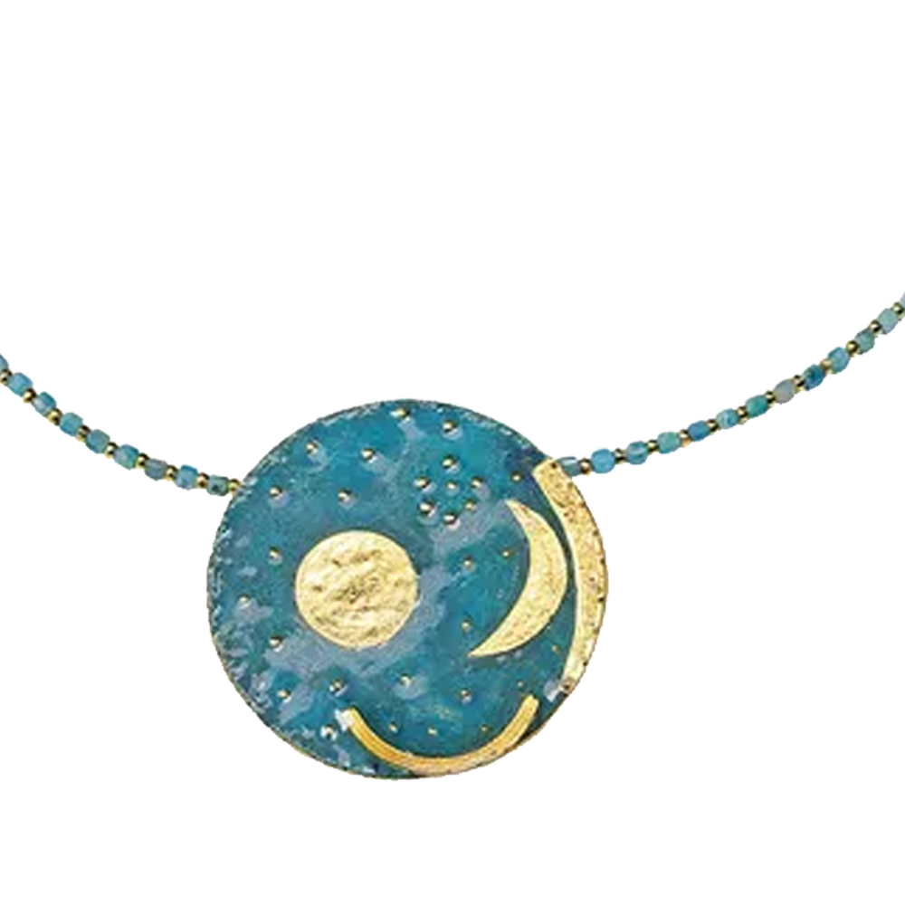 Petra Waszak: Collier "Himmelsscheibe von Nebra" mit Perlen