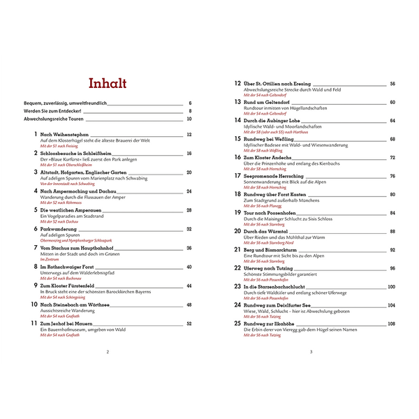 Der offizielle MVV-Freizeitführer Wandern mit dem MVV