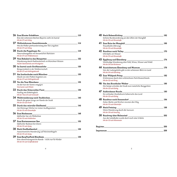 Der offizielle MVV-Freizeitführer Wandern mit dem MVV