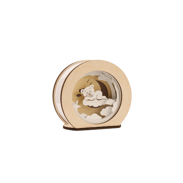 3D-Holznachtlicht Bär