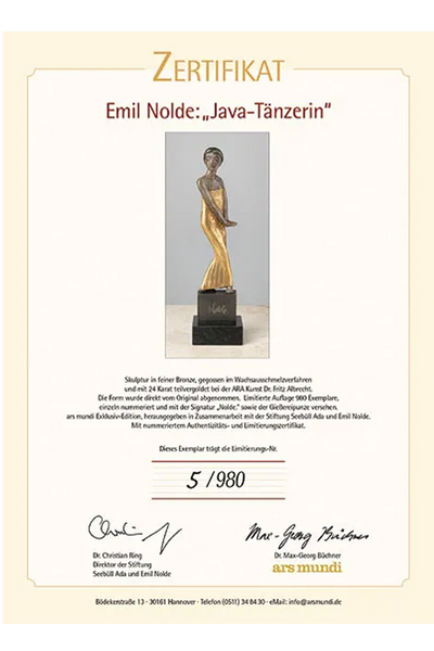 Emil Nolde: Skulptur "Java-Tänzerin"