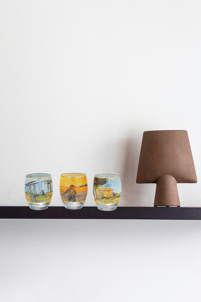 Vincent van Gogh: 3 Teelichtgläser mit Künstlermotiven im Set