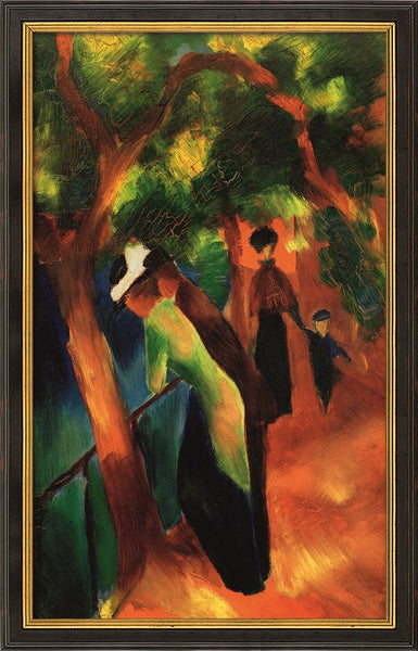 August Macke: Bild "Sonniger Weg" (1913), gerahmt