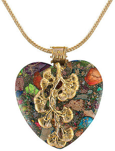 Petra Waszak: Collier &quot;Ginkgo-Herz&quot; - Bild 1